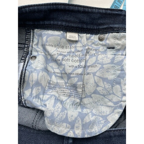 J. Jill Jeans Womens Size 10 Authentic Fit Slim Leg Dark Wash Basic Minimalist - Picture 4 of 8